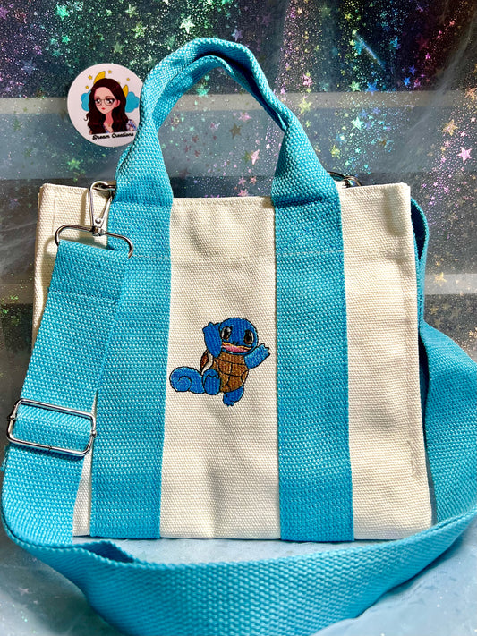 Pokemon Squirtle Embroidery Tote Bag