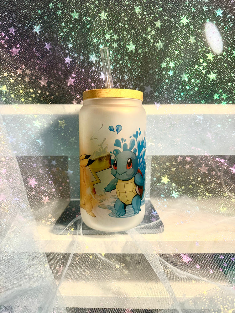 Pokemon Starter Glass Cup