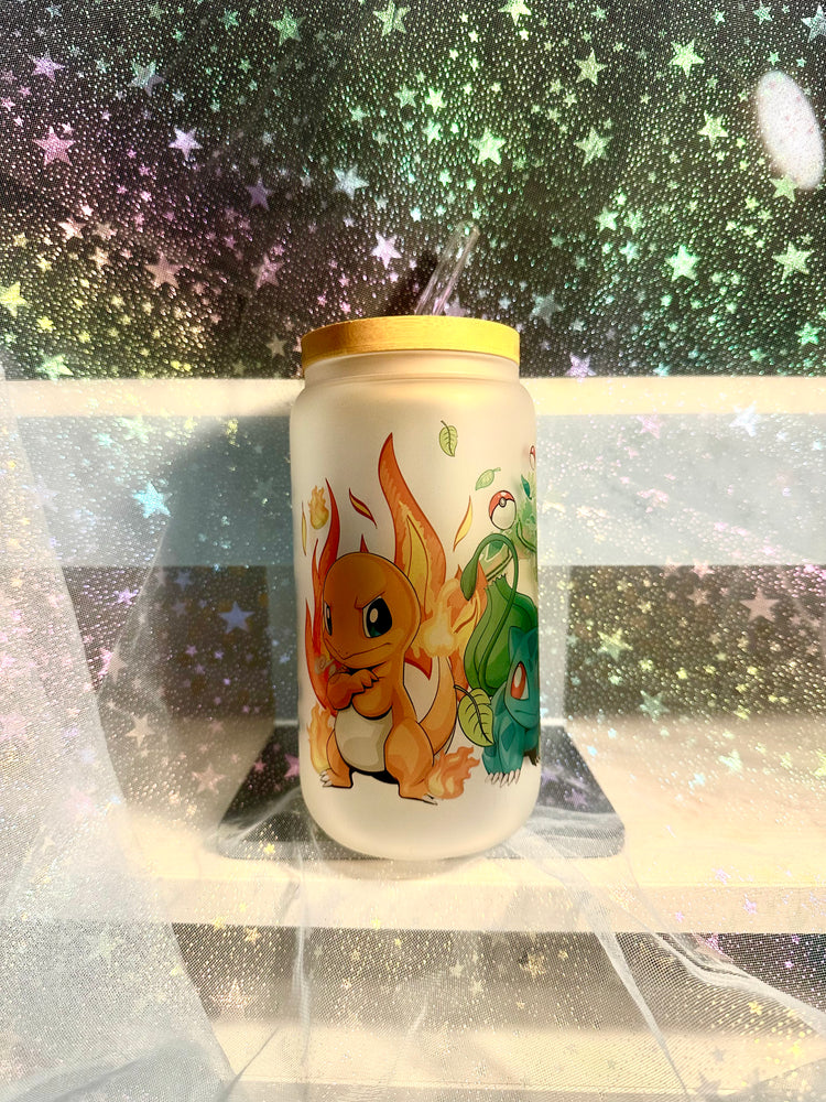 Pokemon Starter Glass Cup